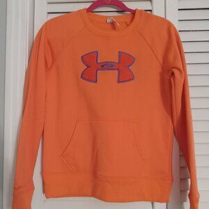 Under Armour ColdGear sweatshirt Size S neon orange